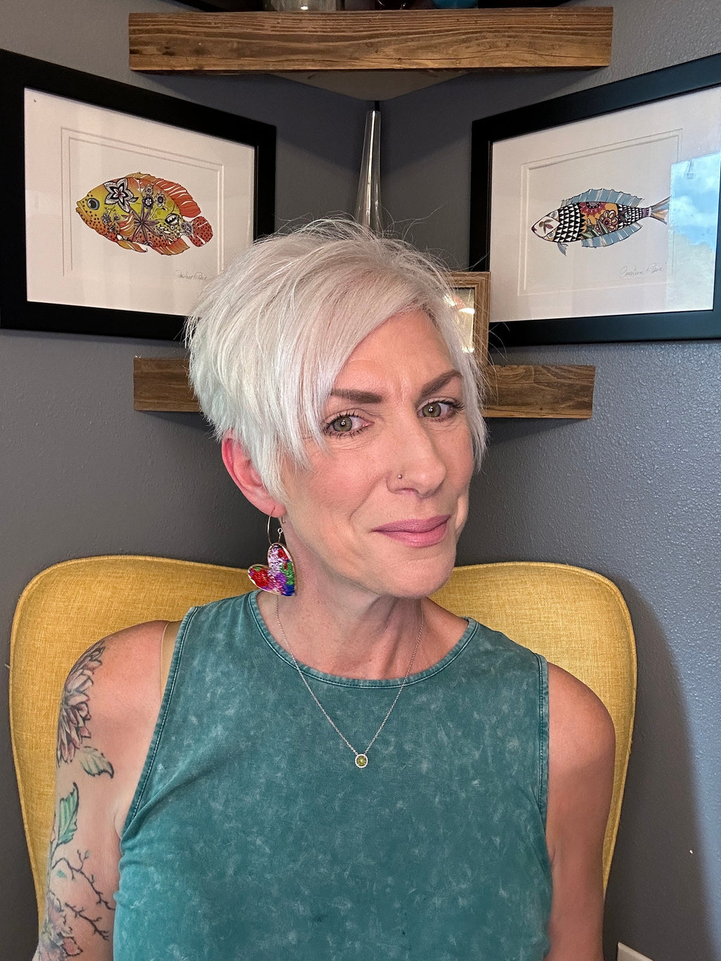 Hand-Painted Strawberry Earrings: Lightweight Wood, Summer Jewelry