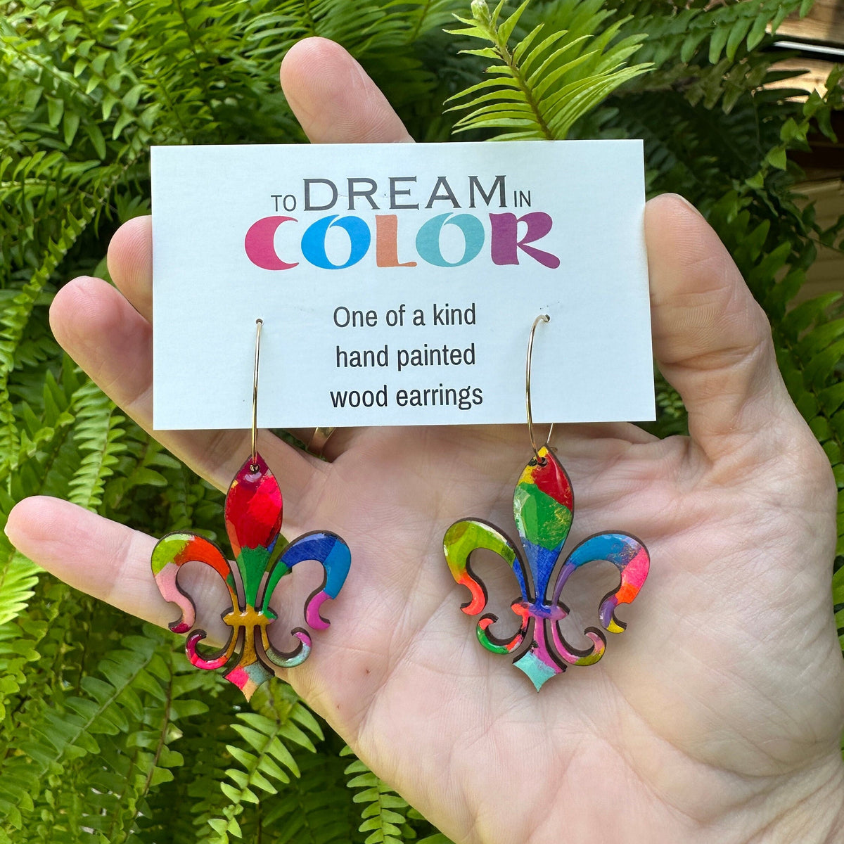 Colorful Fleur de Lis Earrings
