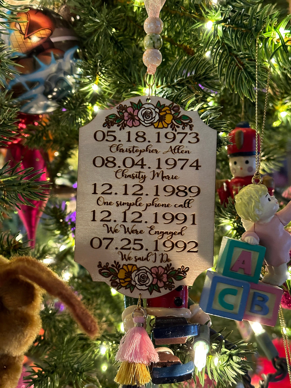 Personalized Date Christmas Ornament