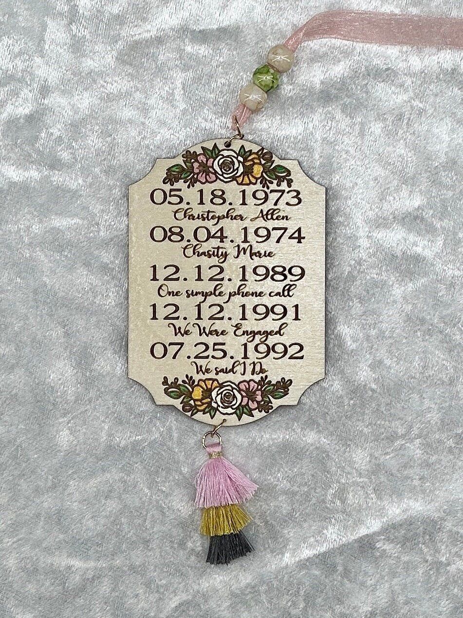 Personalized Date Christmas Ornament