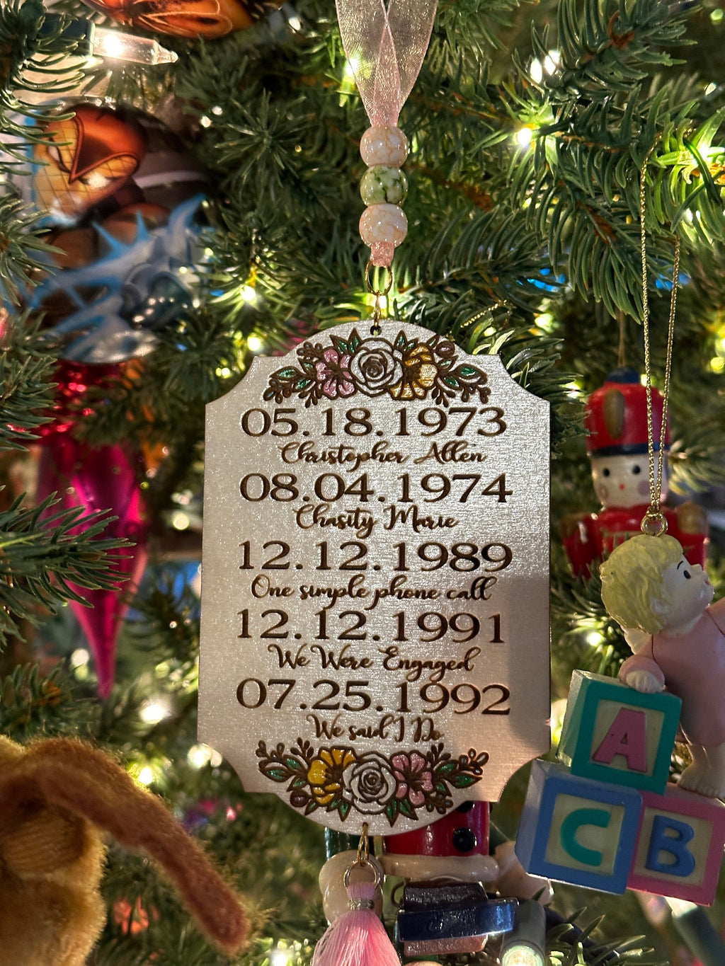 Personalized Date Christmas Ornament