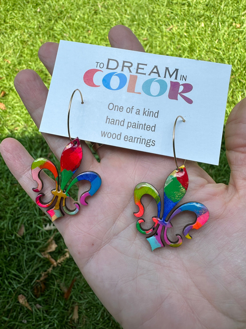 Colorful Fleur de Lis Earrings