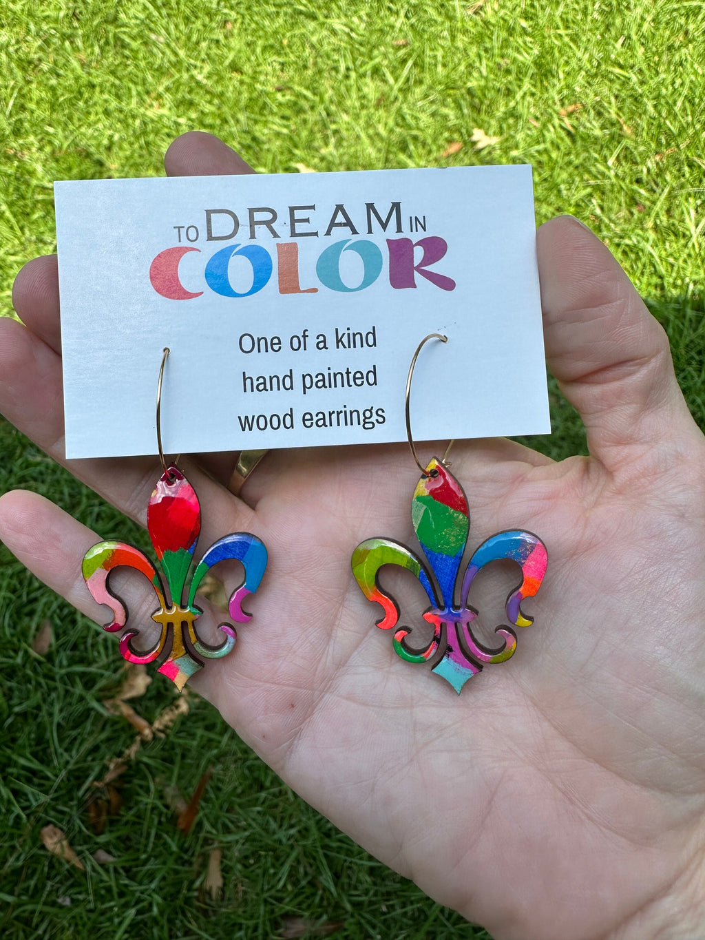 Colorful Fleur de Lis Earrings