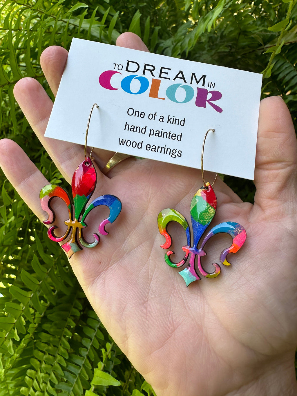 Colorful Fleur de Lis Earrings