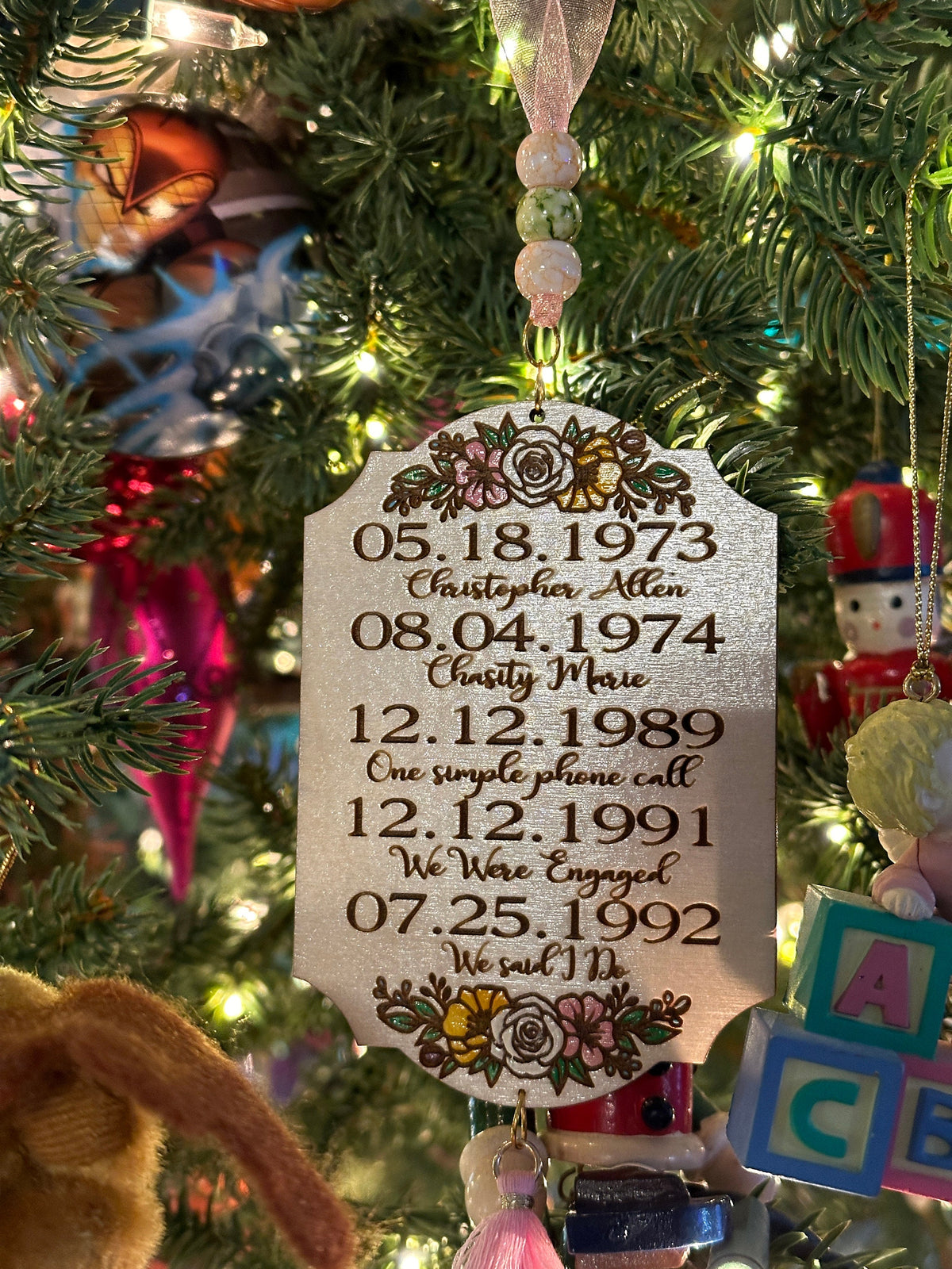 Personalized Date Christmas Ornament